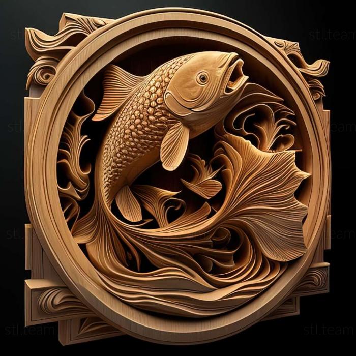 3D модель Щукинская рыба (STL)